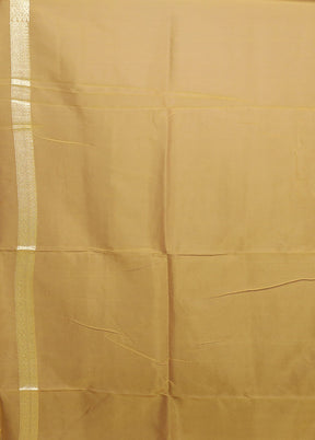 Yellow Kora Silk Saree With Blouse Piece