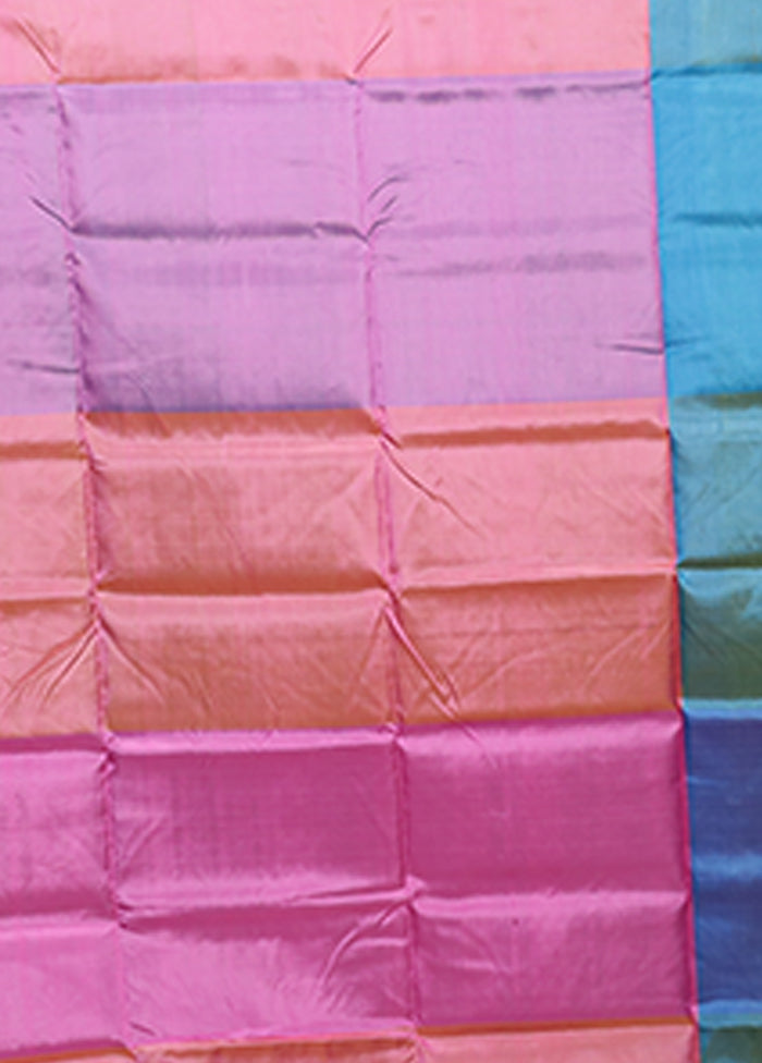 Multicolor Printed Pure Silk Saree Without Blouse Piece