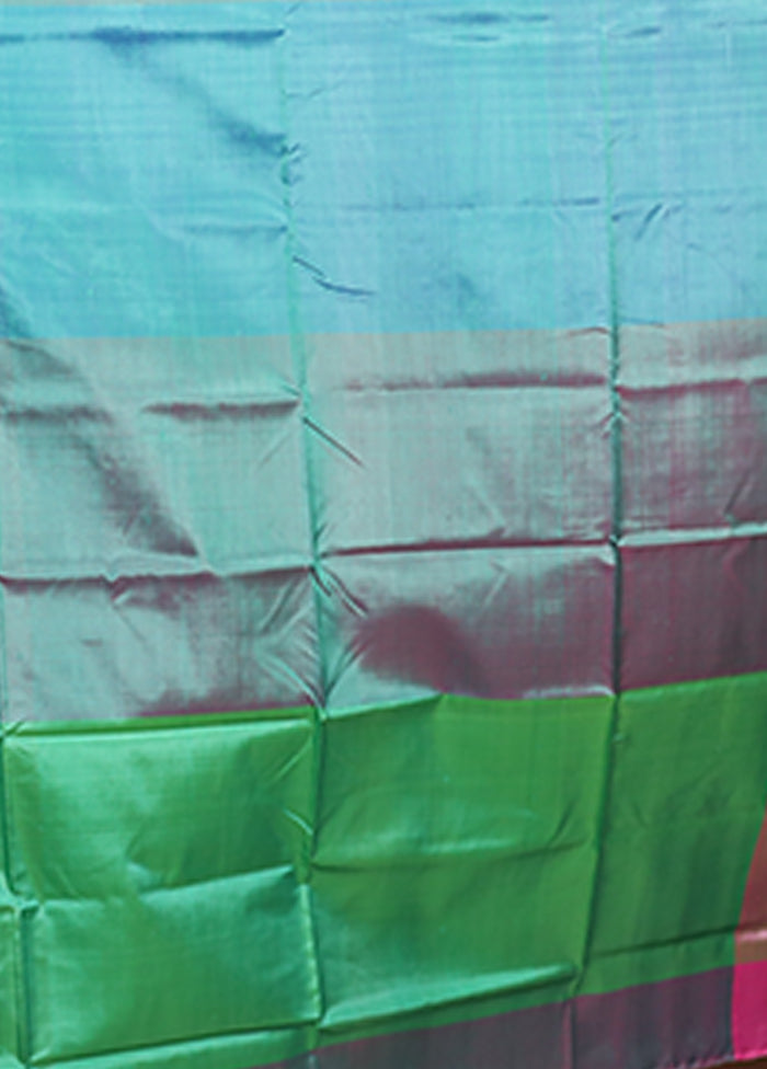 Multicolor Printed Pure Silk Saree Without Blouse Piece