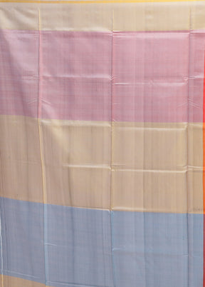 Orange Pure Bishnupuri Silk Saree With Blouse Piece