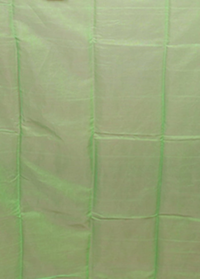 Green Jamdani Cotton Saree Without Blouse Piece