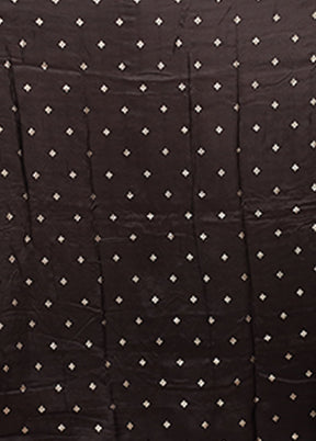 Black Tussar Silk Saree With Blouse Piece