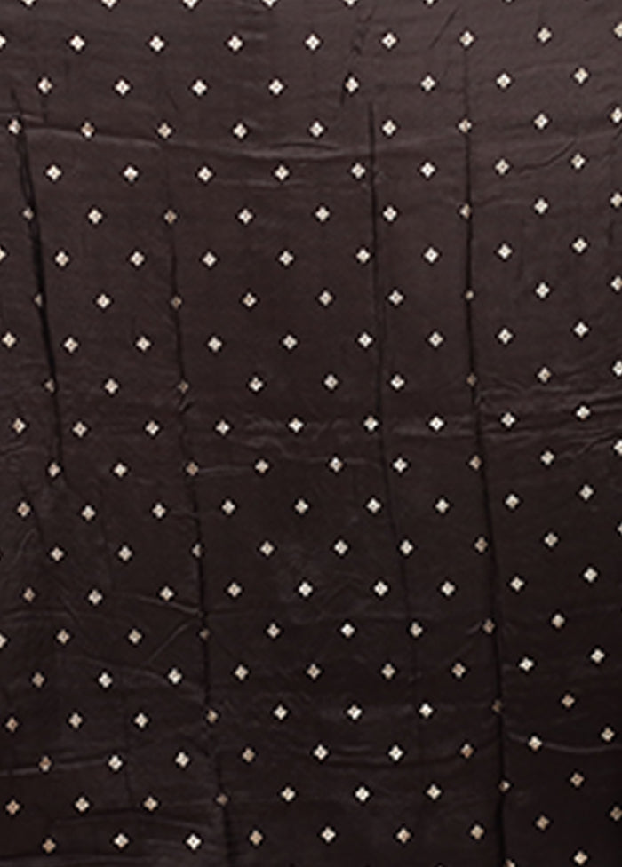 Black Tussar Silk Saree With Blouse Piece