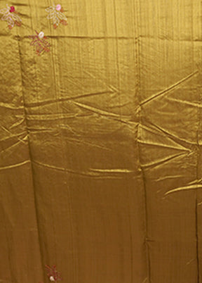 Yellow Tussar Silk Saree With Blouse Piece