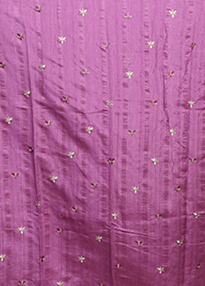 Purple Tussar Silk Saree With Blouse Piece