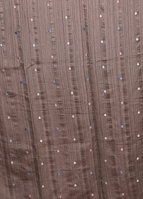 Cream Tussar Silk Saree With Blouse Piece
