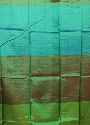 Rust Pure Bishnupuri Silk Saree With Blouse Piece