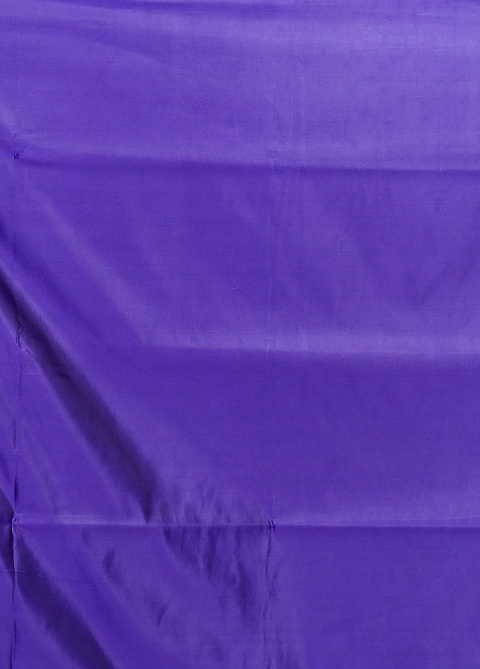 Blue Banarasi Silk Saree With Blouse Piece