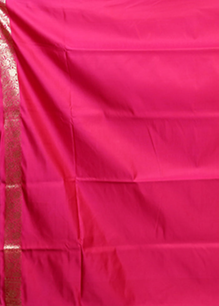 Yellow Banarasi Silk Saree With Blouse Piece