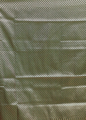Green Banarasi Silk Saree With Blouse Piece