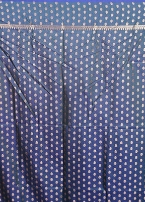 Blue Cotton Saree With Blouse Piece