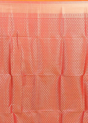 Orange Cotton Saree With Blouse Piece