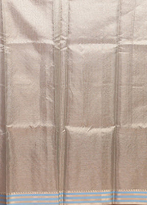 Cream Tissue Silk Saree With Blouse Piece