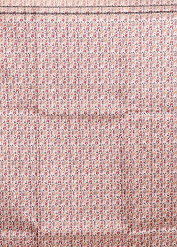 Pink Tussar Silk Saree With Blouse Piece