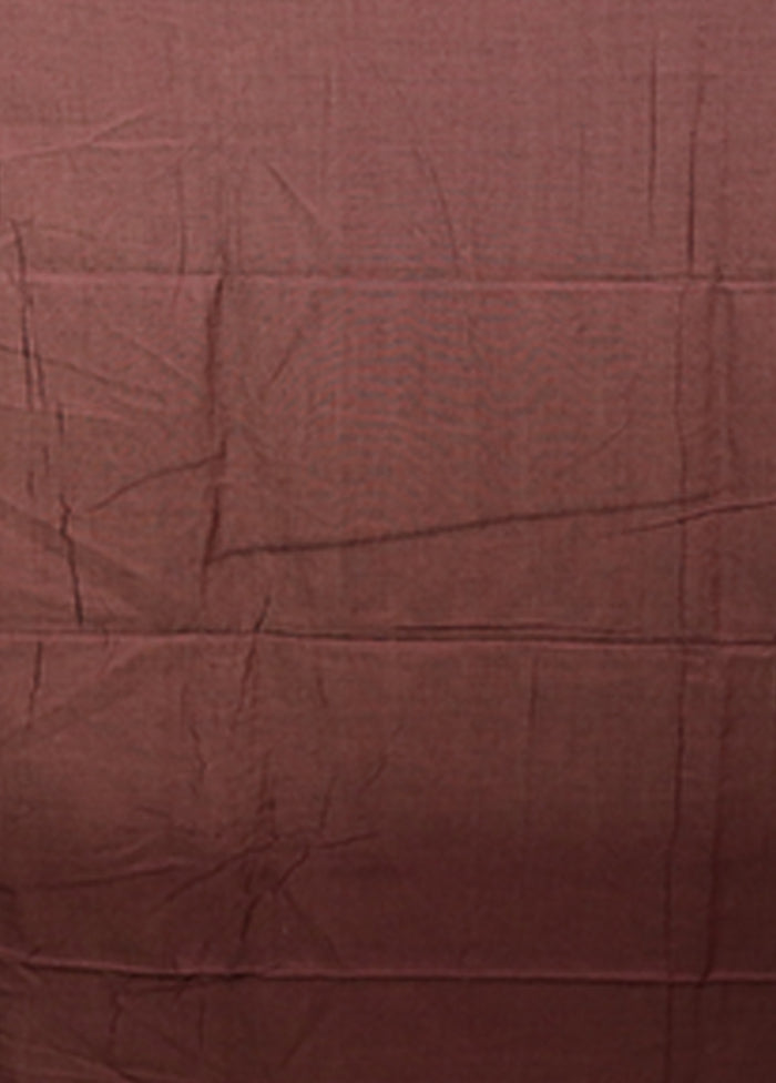 Maroon Matka Silk Saree With Blouse Piece
