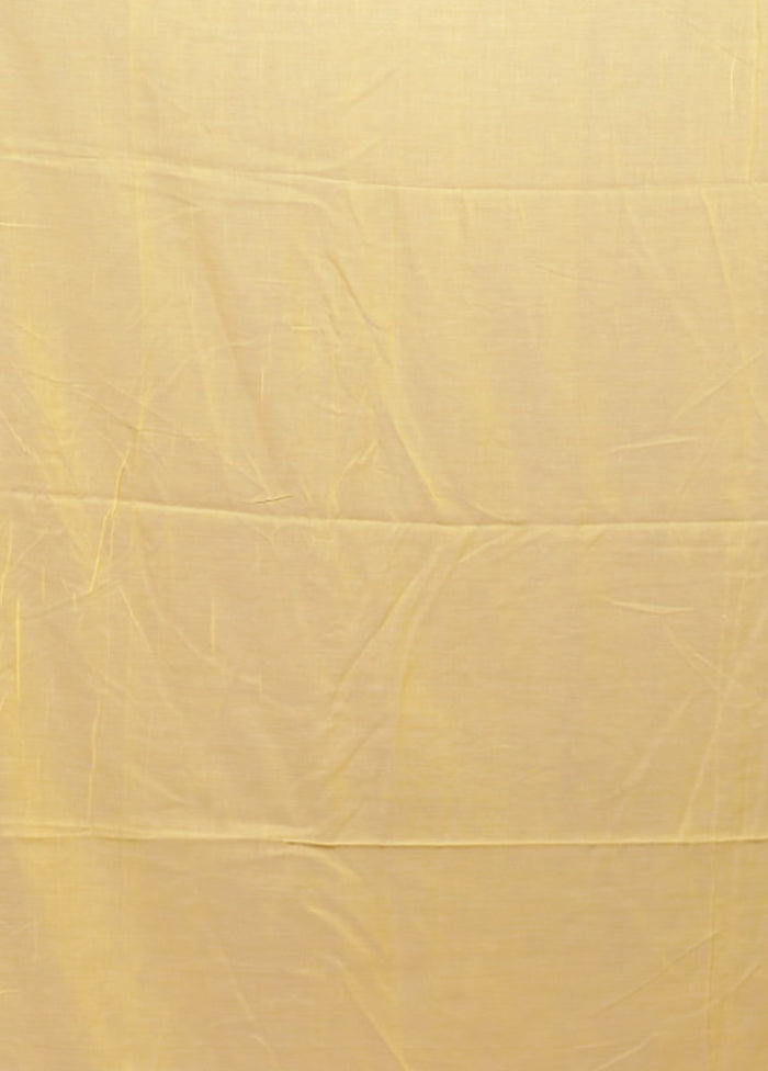 Yellow Matka Silk Saree With Blouse Piece
