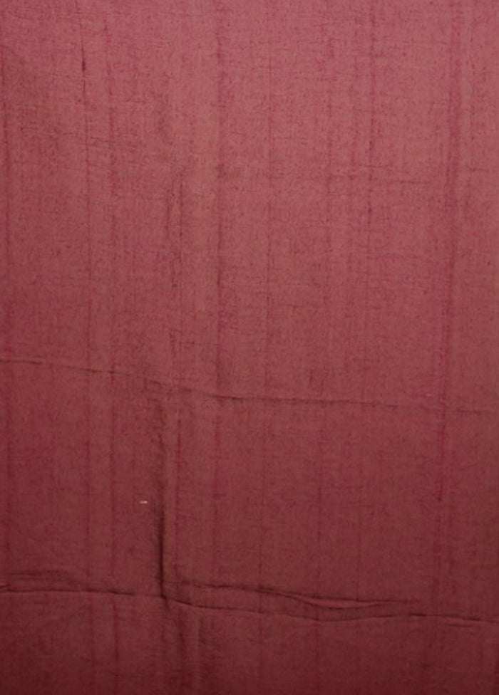 Purple Matka Silk Saree With Blouse Piece
