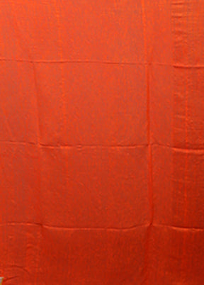 Rust Matka Silk Saree With Blouse Piece