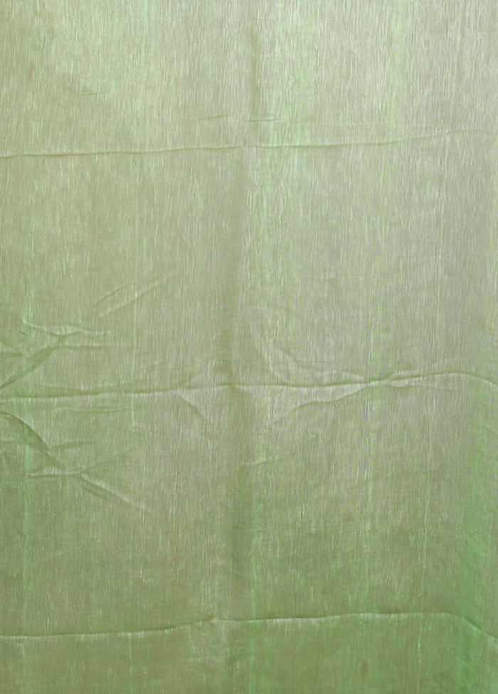Green Matka Silk Saree With Blouse Piece