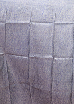 Grey Printed Pure Silk Saree With Blouse Piece