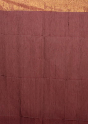 Purple Pure Cotton Saree With Blouse Piece