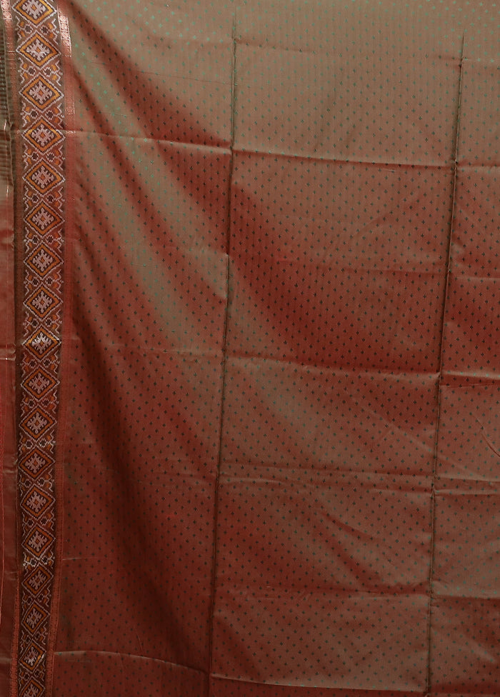 Maroon Dupion Silk Saree With Blouse Piece