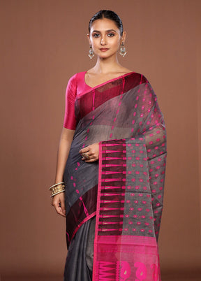 Pink Jamdani Cotton Saree Without Blouse Piece
