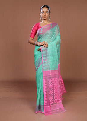 Grey Jamdani Cotton Saree Without Blouse Piece