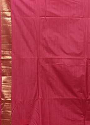 Pink Dupion Silk Saree With Blouse Piece