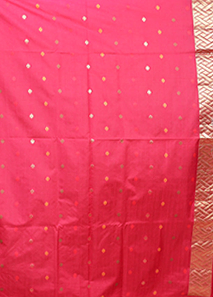 Blue Dupion Silk Saree With Blouse Piece