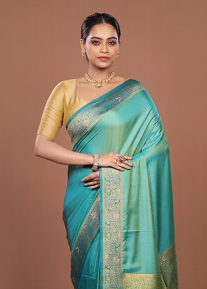 Pink Dupion Silk Saree With Blouse Piece