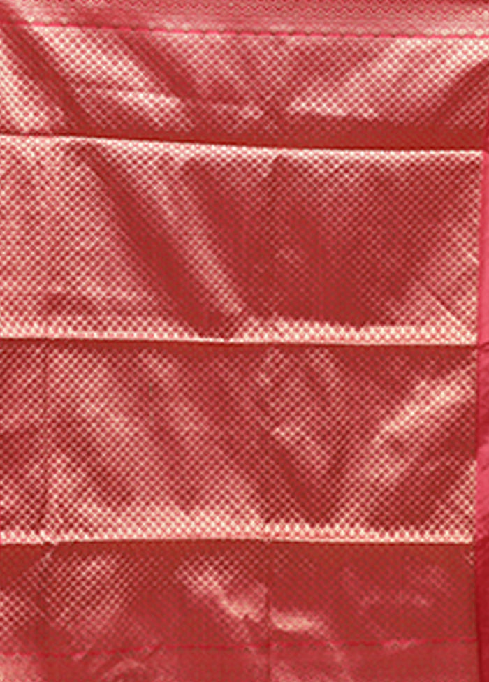 Pink Dupion Silk Saree With Blouse Piece