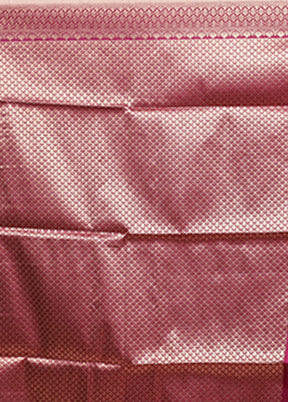 Purple Dupion Silk Saree With Blouse Piece