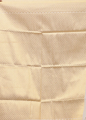 White Dupion Silk Saree With Blouse Piece