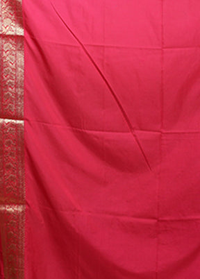Pink Dupion Silk Saree With Blouse Piece