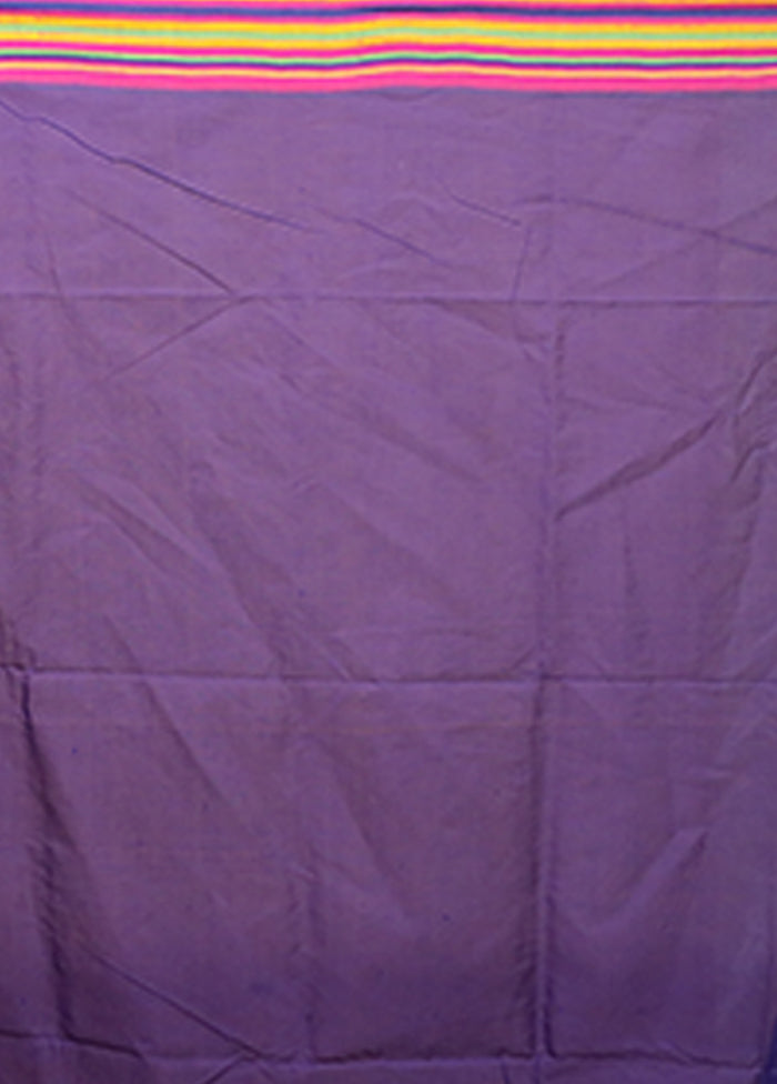 Blue Jamdani Cotton Saree Without Blouse Piece