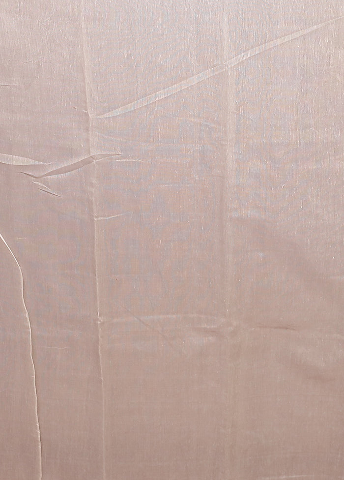 White Jamdani Cotton Saree Without Blouse Piece