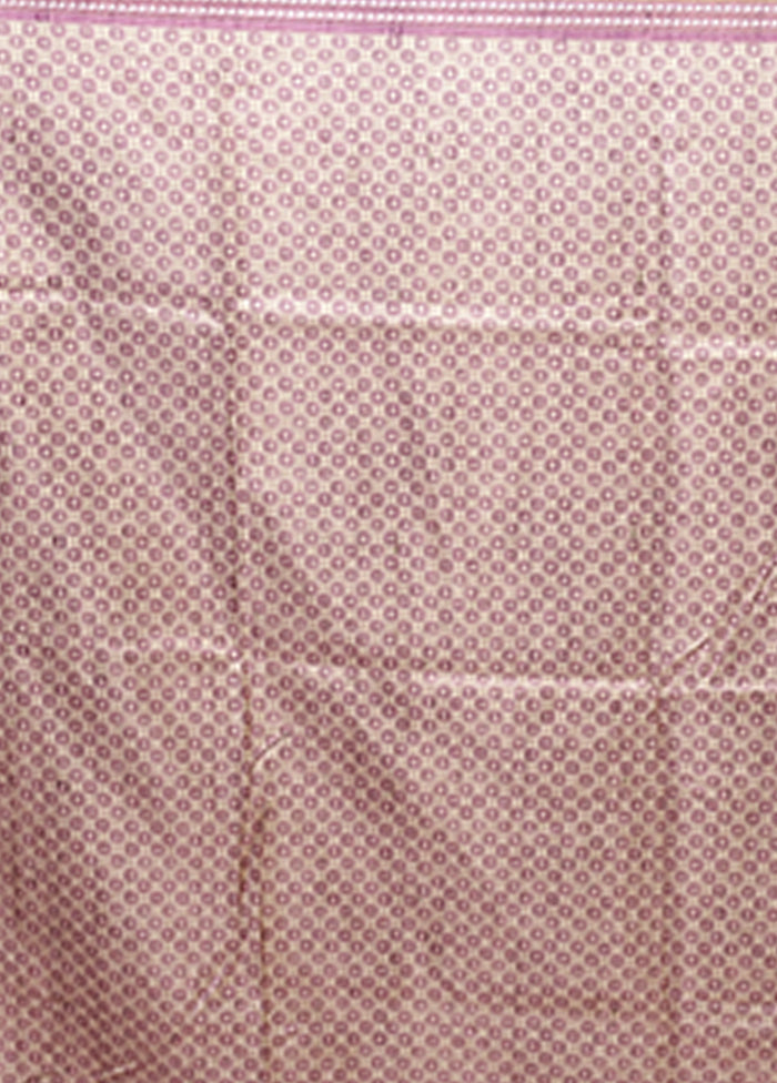 Purple Tussar Silk Saree With Blouse Piece