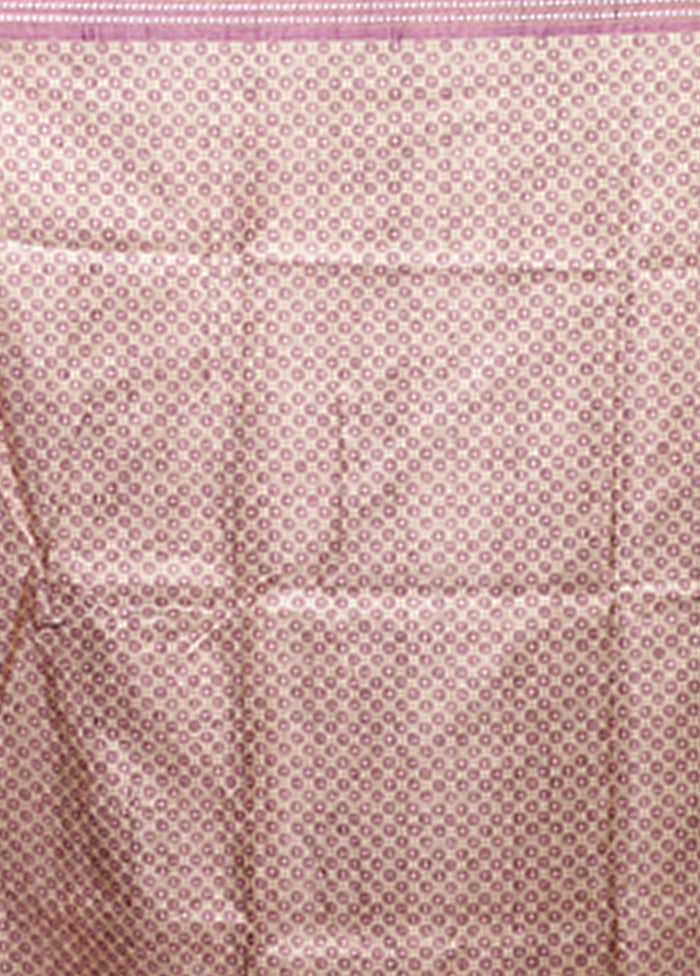 Purple Tussar Silk Saree With Blouse Piece