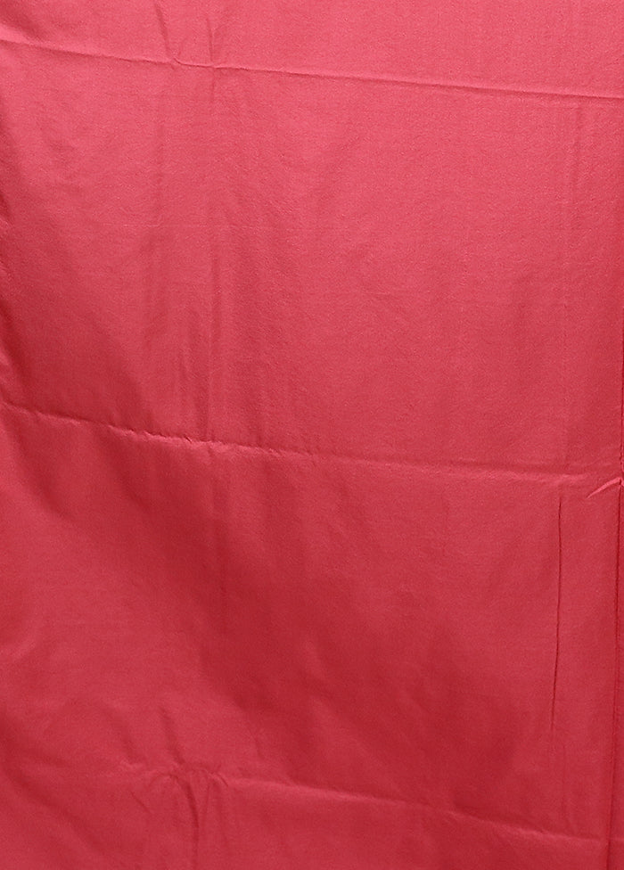 Pink Dupion Silk Saree With Blouse Piece