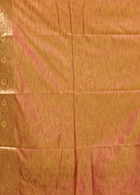 Pink Dupion Silk Saree With Blouse Piece