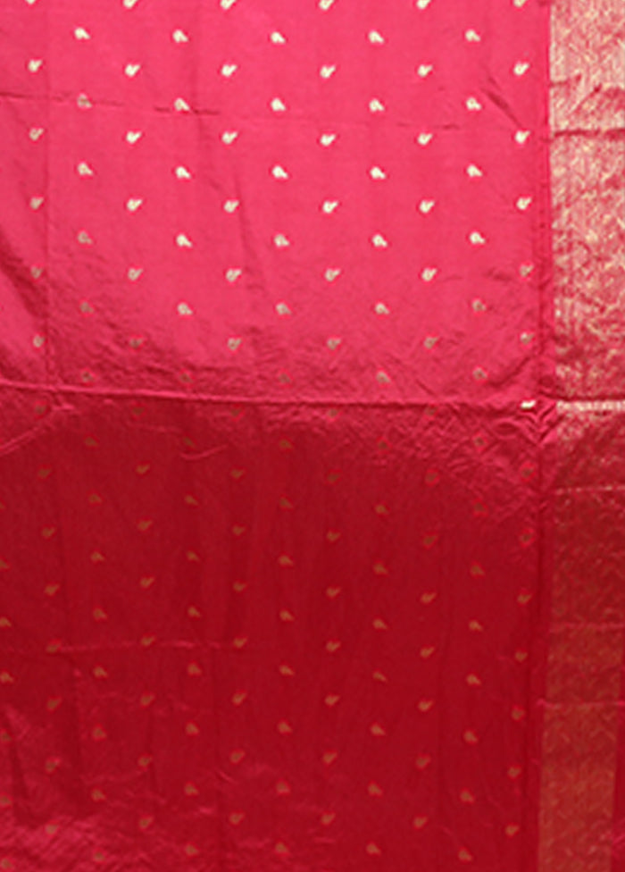 Pink Dupion Silk Saree With Blouse Piece