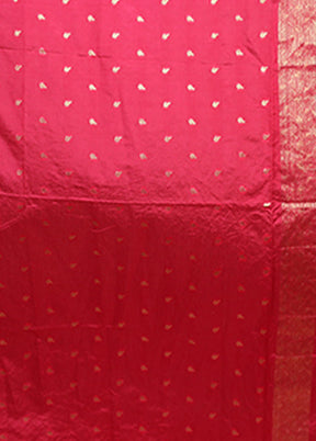Pink Dupion Silk Saree With Blouse Piece