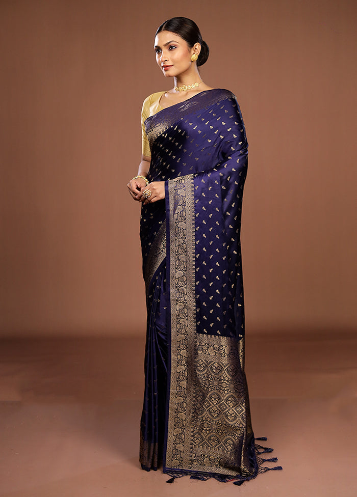 Purple Dupion Silk Saree With Blouse Piece