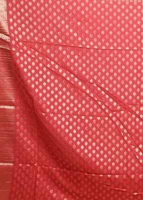 Pink Dupion Silk Saree With Blouse Piece