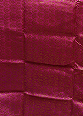 Purple Handloom Tussar Pure Silk Saree With Blouse Piece