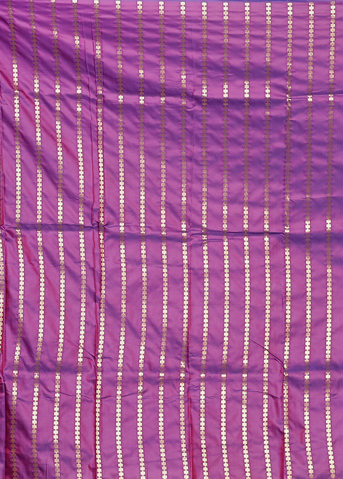 Blue Dupion Silk Saree With Blouse Piece