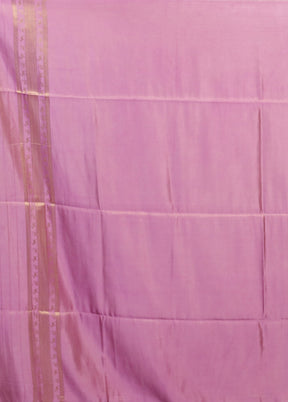 Purple Dupion Silk Saree With Blouse Piece