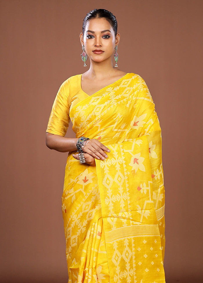 Multicolor Handloom Tussar Pure Silk Saree With Blouse Piece