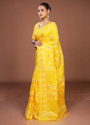 Multicolor Handloom Tussar Pure Silk Saree With Blouse Piece